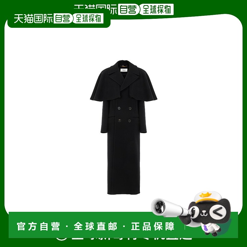 香港直邮Chloe 双面羊毛斗篷大衣 CH24WMA05161