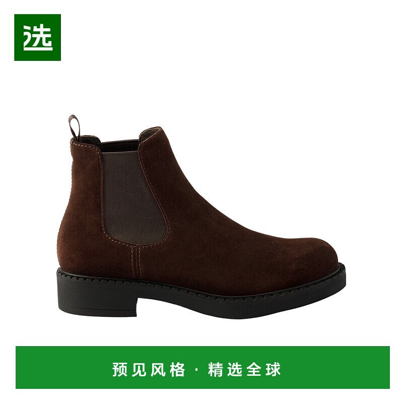 香港直邮Prada 圆头短筒靴切尔西靴 2TE168103FG000短靴