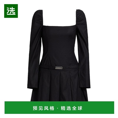 1h可退 【美国直邮】Reformation Luella 方领长袖迷你连衣裙 女