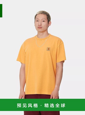 欧洲直邮Carhartt Wip 男士黄色棉短袖T恤针织