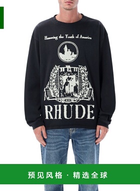 香港直邮RHUDE 男士T恤 RHFW25TT070123167 AW2025 黑色 YOUTH OF