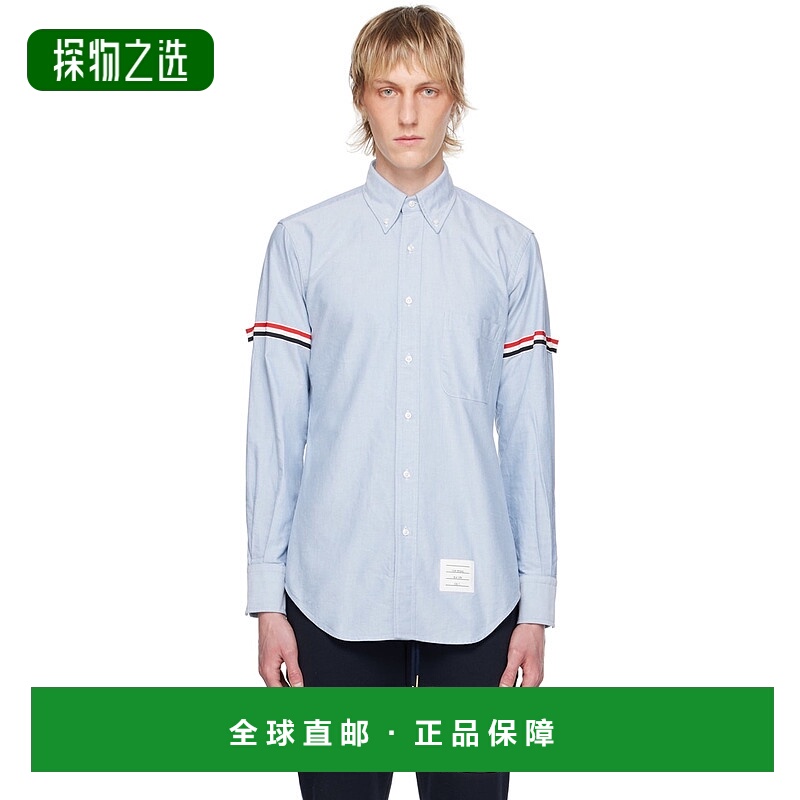 1h可退 香港直邮Thom Browne 汤姆·布朗 男士 蓝色 Armband 衬衫