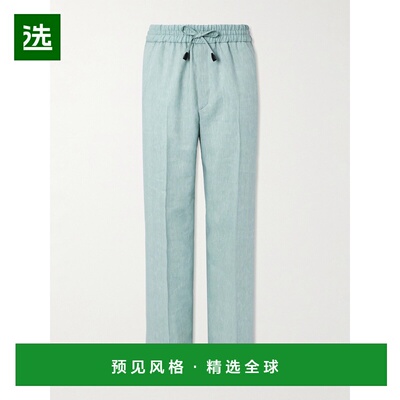 1h可退 香港直邮Brioni 布里奥尼 男士 Asolo 直筒人字纹亚麻,羊