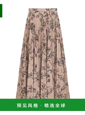 香港直邮Dior 中长百褶半身裙 312J04A3583a字裙