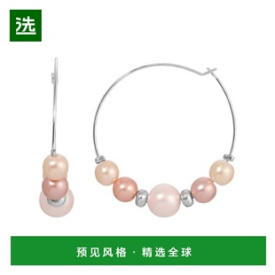 1h可退 【美国直邮】2028|多色仿珍珠环形耳环