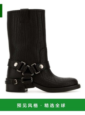 香港直邮Miu Miu 圆头短靴 5U350E2FLCF045缪缪女靴