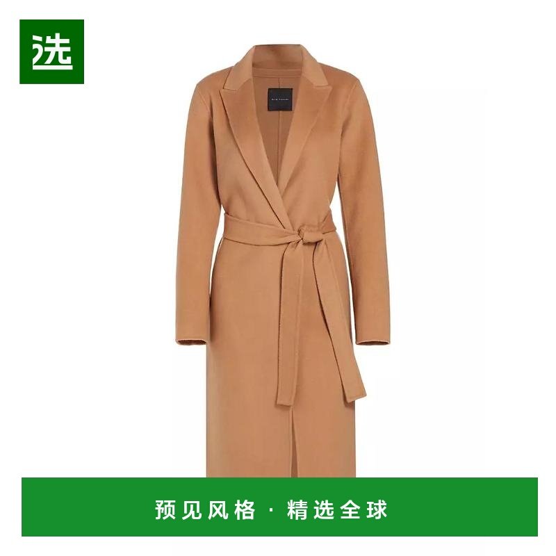 1h可退 【美国直邮】Elie Tahari Nora腰带羊毛混纺裹身外套 女装,女装/女士精品,毛呢外套,淘宝优惠券,粉丝福利购,淘宝优惠卷