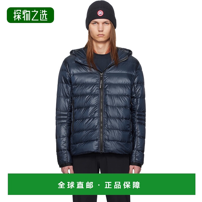1h可退 香港直邮Canada Goose 加拿大鹅 男士 海军蓝 Crofton 羽