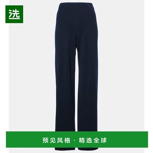 crêpe 女士 高腰长裤 blue蓝色 1h可退 舒适时尚 香港直邮VINCE
