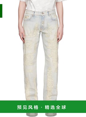 1h可退 香港直邮1017 ALYX 9SM 男士 蓝色做旧牛仔裤 AAUPA0377FA