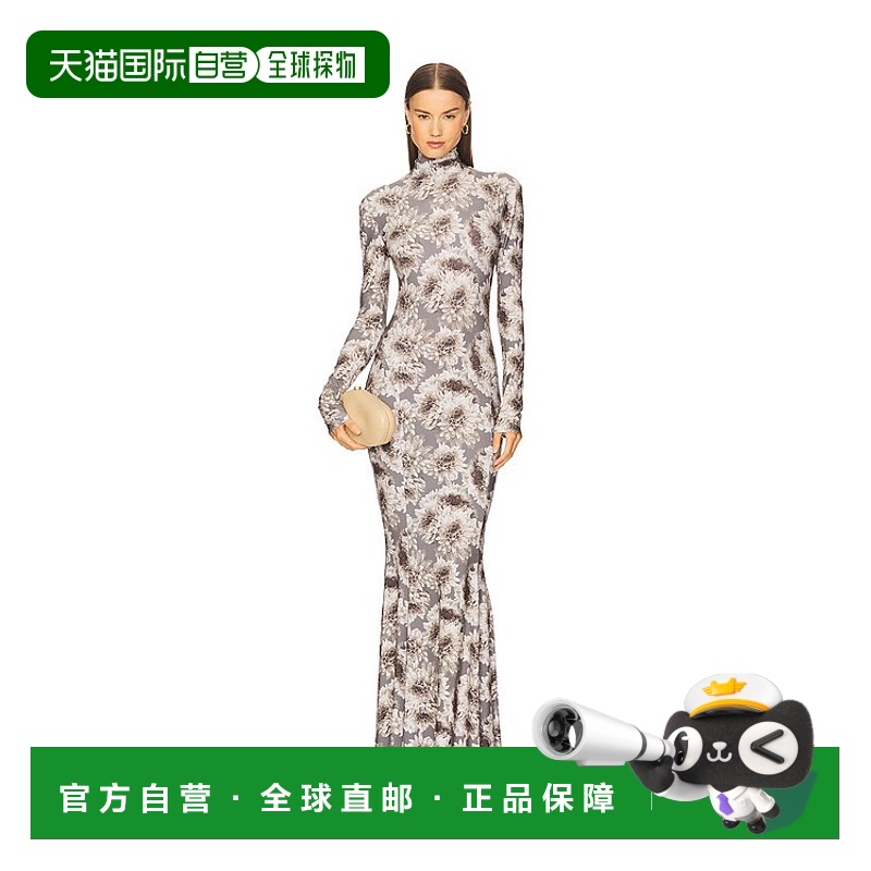 1h可退 香港直邮NORMA KAMALI 诺玛·卡玛丽 女士 长袖高领鱼尾睡