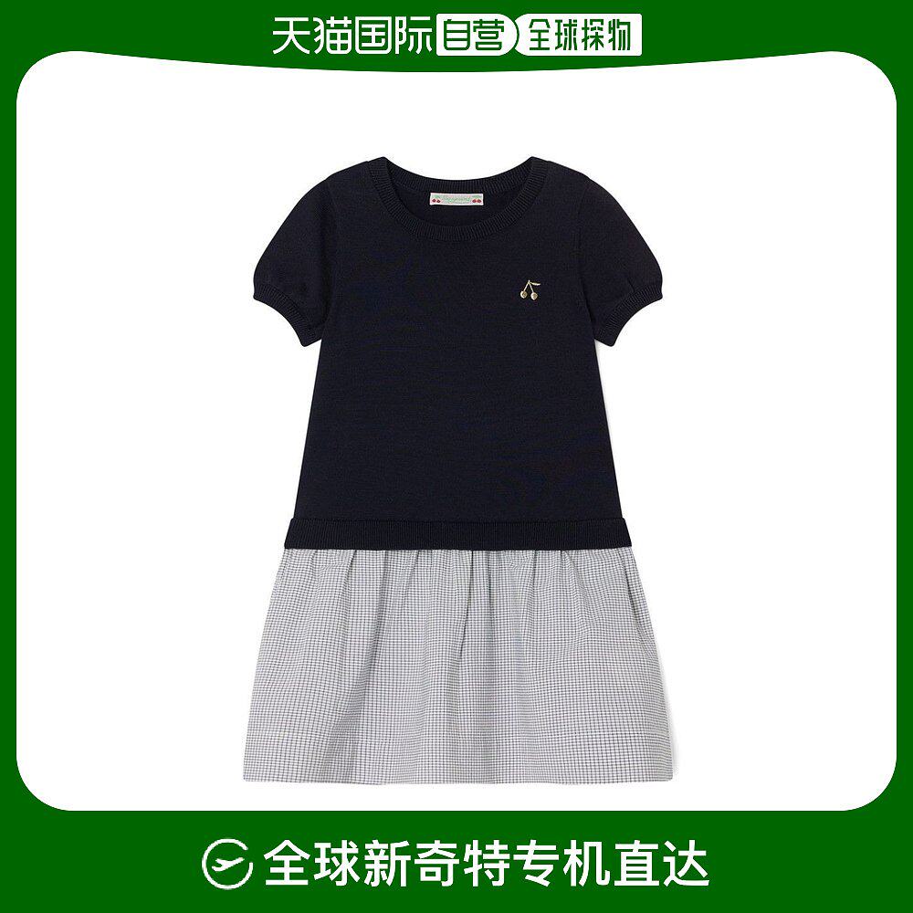 香港直邮bonpoint 双色拼接连衣裙 s02gdrkn0101170衣服