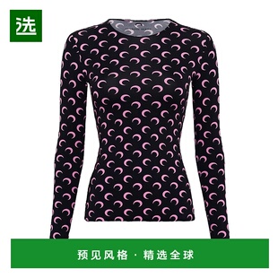 香港直邮Marine Serre 圆领长袖T恤 WTS006ACJER0001