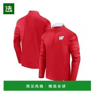 1h可退 【美国直邮】Fanatics品牌男士红白威斯康星獾队Ringer四