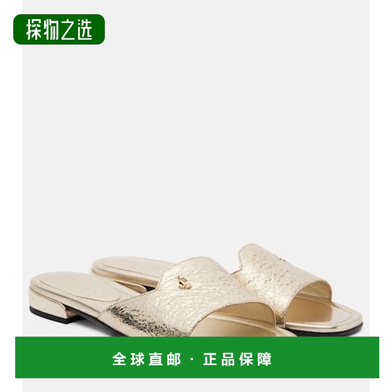 香港直邮Jimmy Choo 周仰杰 女士 Dina 金属感凉拖