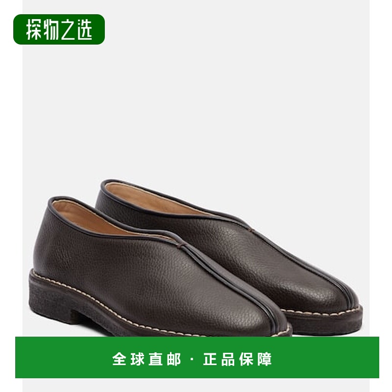 香港直邮Lemaire 女士 滚边皮质乐福鞋 brown棕色 舒适时尚