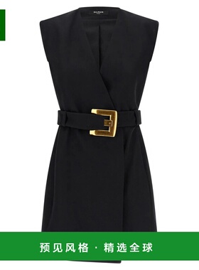 香港直邮BALMAIN 女士连衣裙 GF1R5168WC090PA SS2026 黑色 Wrap