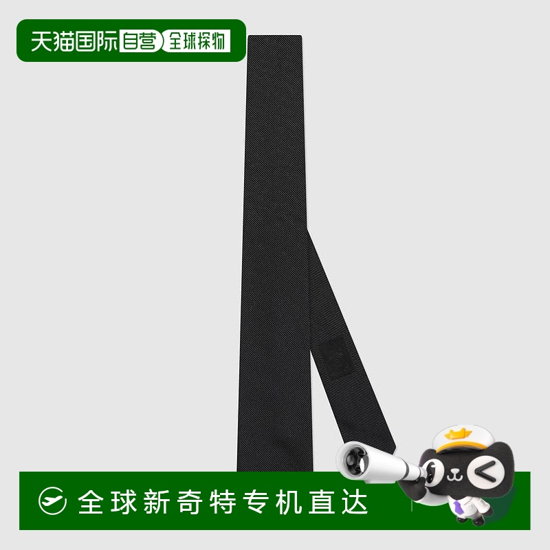 欧洲直邮Gucci古驰男士黑色的双G细节真丝领带