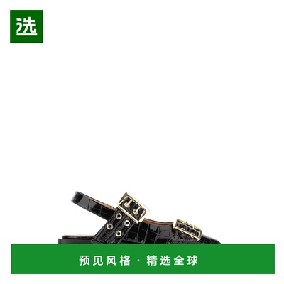 1h可退 香港直邮GANNI 甘尼 女士 synthetic Feminine 黑色皮质搭