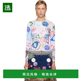 1h可退 香港直邮Chopova Lowena 女士 白色 Stamp It Fitted Jers