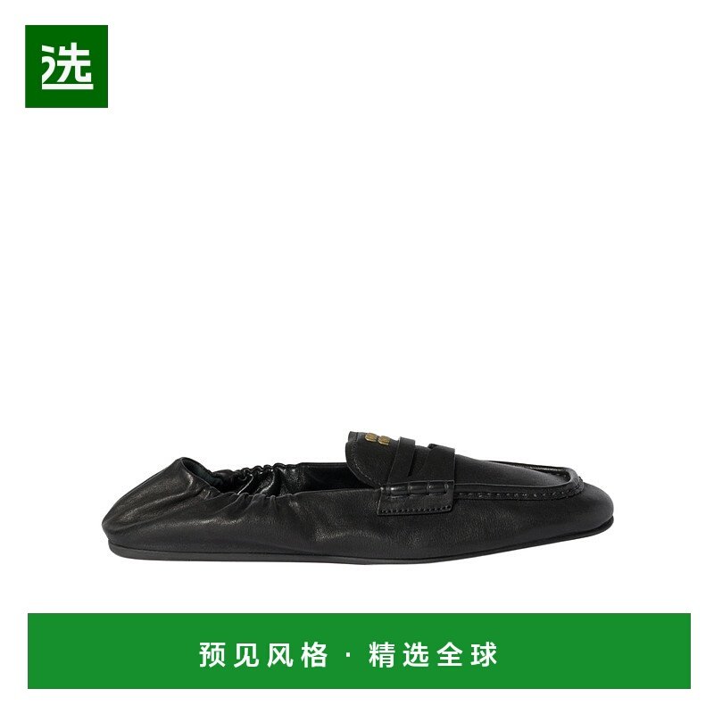 香港直邮Miu Miu 褶饰乐福鞋 5D341EEFXFD005单鞋一脚蹬