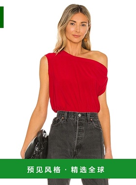 香港直邮NORMA KAMALI 诺玛·卡玛丽 女士 x 落肩袖红色上衣 KK42