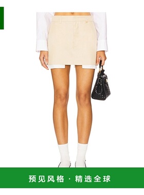 1h可退 香港直邮We11Done 女士 Tuck-detail 迷你半身裙 WDSK2252