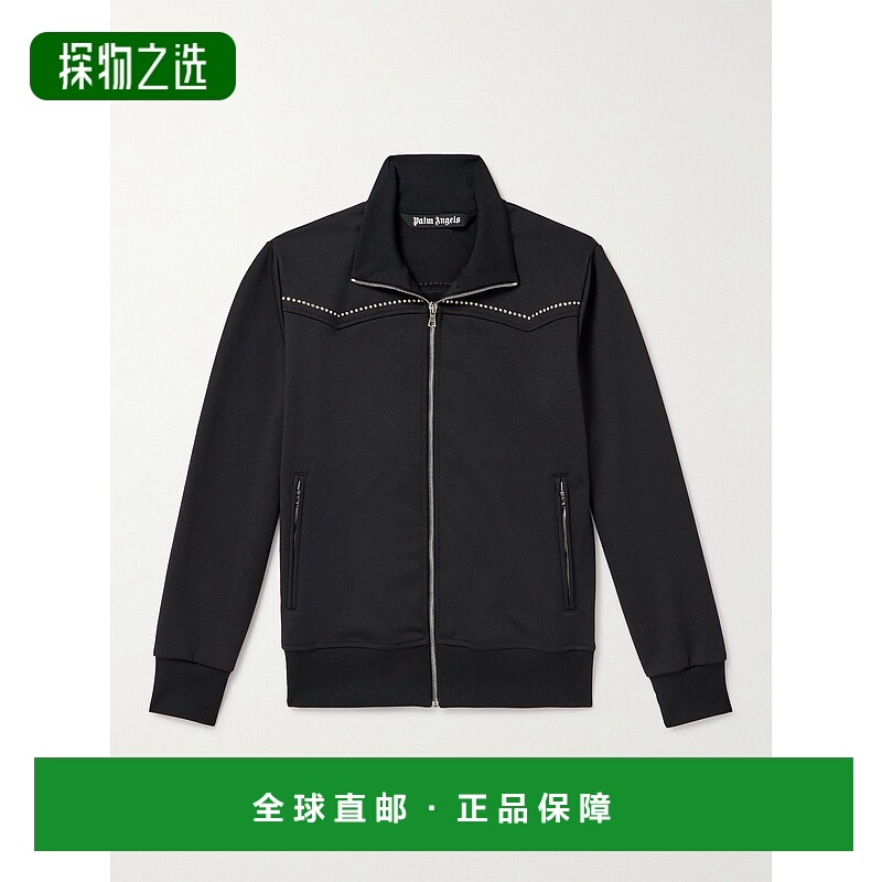香港直邮Palm Angels 棕榈天使 男士 铆钉科技针织拉链夹克 PMBD0