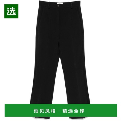 1h可退 香港直邮Elisabetta Franchi 女士 绸缎边绉纱裤子 PA0865