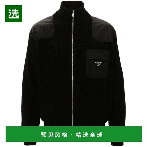 1h可退 香港直邮Prada 普拉达 男士 拉鍊高領開襟衫 UMG335145N