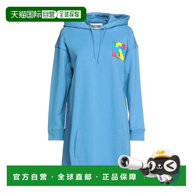 1h可退 香港直邮Moschino 莫斯奇诺 女士 短款连衣裙 blue蓝色 舒