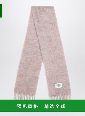 1h可退 香港直邮Acne Studios 艾克妮 男士 粉色羊毛带Logo围巾 C