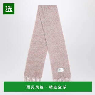 1h可退 香港直邮Acne Studios 艾克妮 男士 粉色羊毛带Logo围巾 C