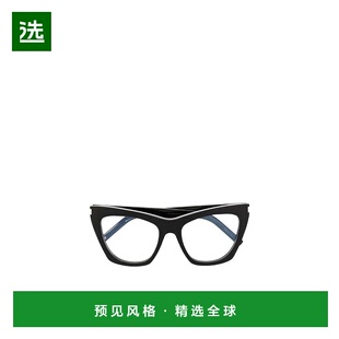 SL214KATEOPT 黑色徽标平光镜 香港直邮Saint Laurent