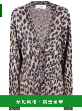 香港直邮LANEUS 男士针织衫 F5LAMACA383570 AW2025 棕色 豹纹羊