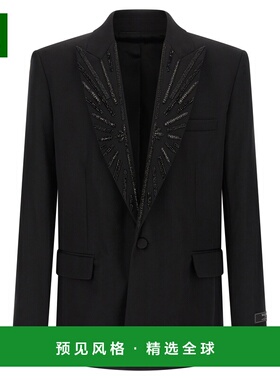 香港直邮BALMAIN 男士西服 GH1SE492PD31EAP SS2026 黑色 Crystal