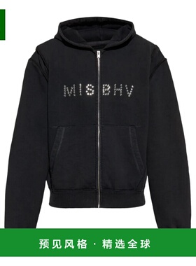 香港直邮MISBHV 男士卫衣 250M201 SS2025 黑色 拉链连帽卫衣