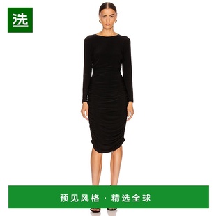 1h可退 香港直邮NORMA KAMALI 诺玛·卡玛丽 女士 长袖抽褶连衣裙