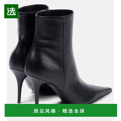 1h可退 香港直邮Amina Muaddi 女士 Barbara 90 皮质靴子