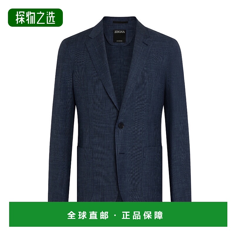 香港直邮Zegna 羊毛丝绸和亚麻西装外套 949502A9