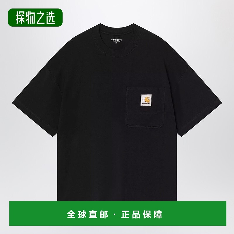 香港直邮CARHARTT WIP 男士 S/S 黑色工装口袋T恤 I035523CO89XX