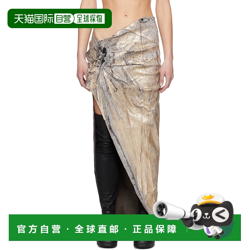 香港直邮Rick Owens Drkshdw 不对称设计半身裙 DS01E3348SGMC