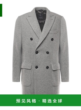 香港直邮FAY 男士外套 NAM5151018JXLQB201 AW2025 灰色 双排扣大