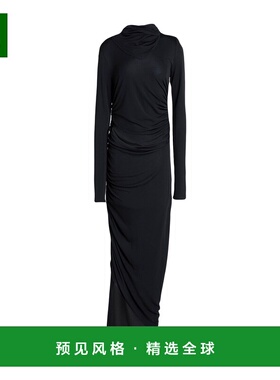 1h可退 香港直邮ANDREĀDAMO 女士 长款连衣裙 black黑色 舒适时尚