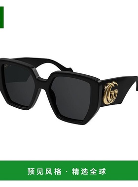 1h可退 香港直邮Gucci 古驰 女士 黑色超大框太阳镜 GG0956S新款