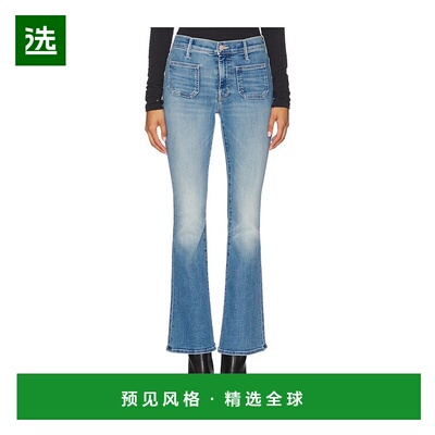 1h可退 香港直邮mother 女士 Lil' Weekend 小号贴袋牛仔裤 P1185