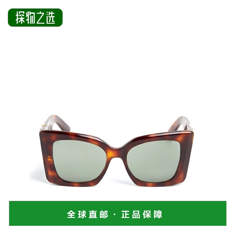 1h可退 香港直邮Saint Laurent 圣罗兰 女士 Blaze 玳瑁太阳镜 73