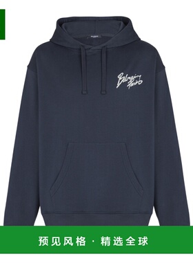 香港直邮BALMAIN 男士卫衣 GH1JR007BD40SIV SS2026 蓝色 长袖卫