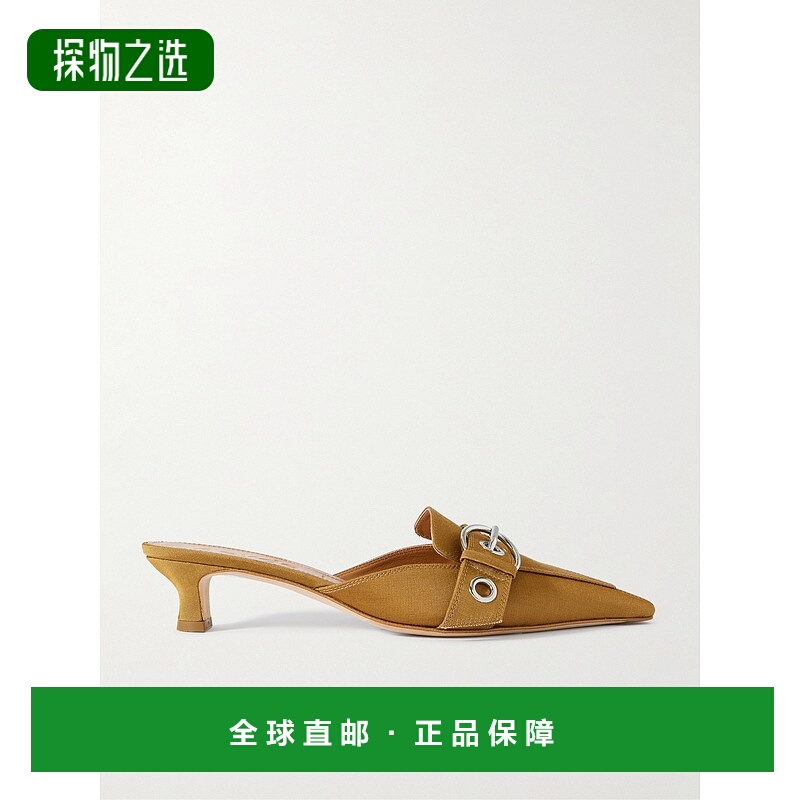 香港直邮1h可退 aeyde 女士 Danielle 搭扣罗缎凉拖 A11PUGRGP35K