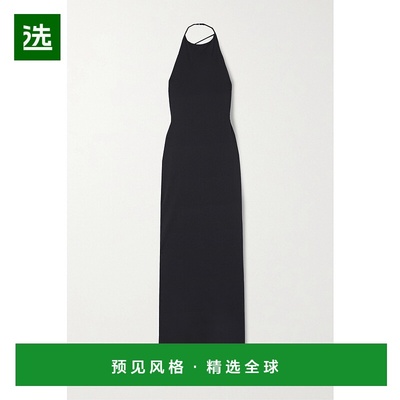 1h可退 香港直邮The Row 女士 Coralia 露背弹力平纹布挂脖超长连